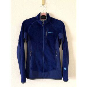 Patagonia Women's R2 Fleece Jacket In Blue Butterfly Full Zip Size Small Outdoor